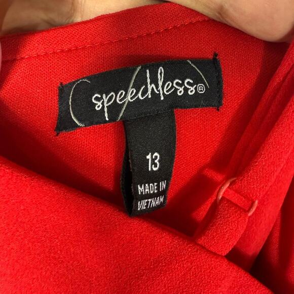 NWT Speechless Red Rhinestone Cutout Gown – Size XL 13 Formal Prom Dress Y2K - Picture 7 of 8